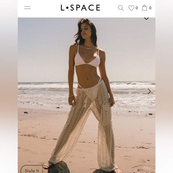 L*SPACE x Anthropologie Sundown Crochet Cargo Pants - Picture 2 of 8